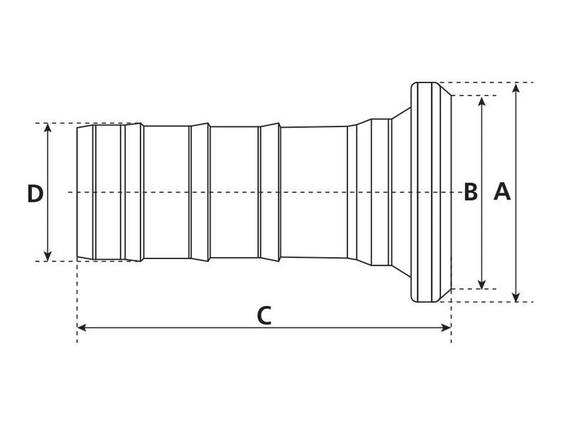 Acoplamento - Fêmea 4'' (108mm) x4'' (102mm) (galvanizado) (S.59424)