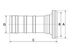 Acoplamento - Fêmea 4'' (108mm) x4'' (102mm) (galvanizado) (S.59424)