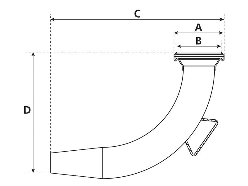 Cone de espalhamento 90° - Fêmea 6'' (159mm) (galvanizado) (S.59449)