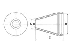 Cone de espalhamento (Borracha) - 6'' (150mm) (S.59463)