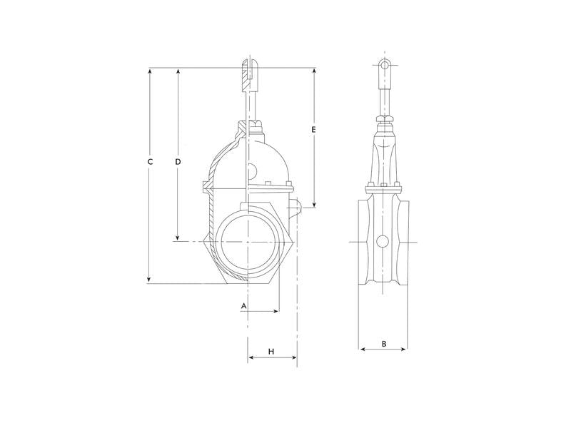 Válvula corrediça - Rosca dupla 6 (S.59475)