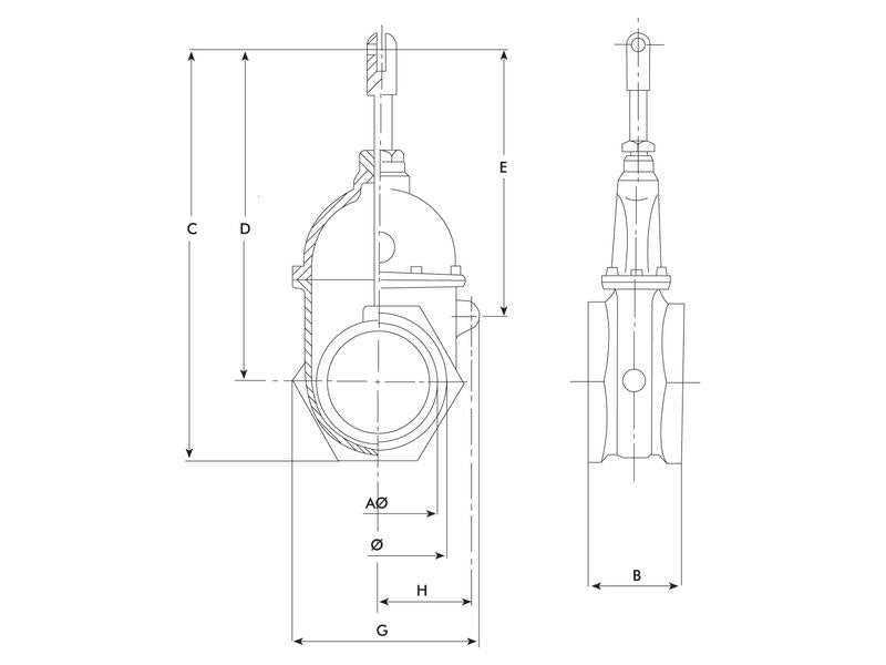 Válvula corrediça - Rosca dupla 6 (S.59475)
