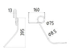 Mola - Ø8mm, Comp: 264mm Aplicavel em: 53068600 (S.59743)