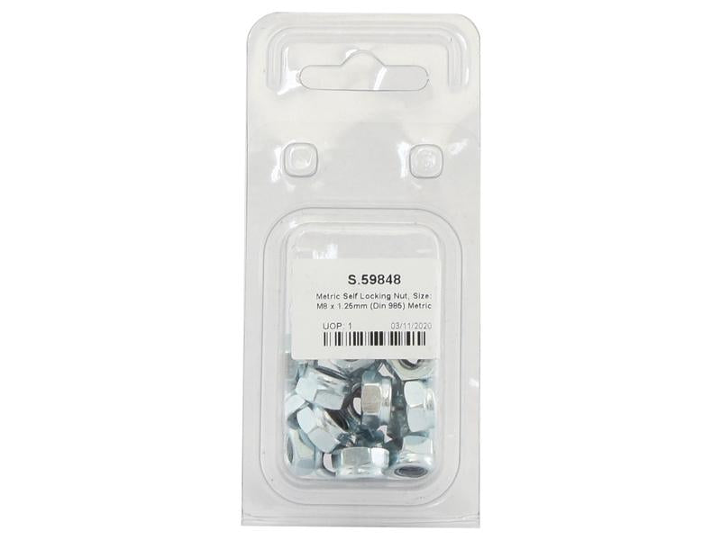 Porca auto bloqueio métrica, Tamanho da rosca: M8x1.25mm (DIN 985) (S.59848)