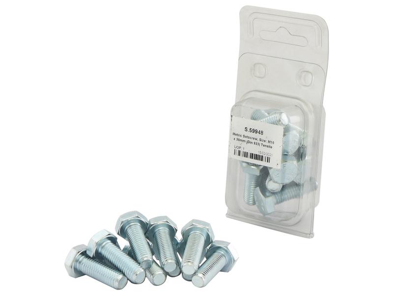 Agripak 10 un. Parafuso de ajuste métrico M10x30mm (S.59948)