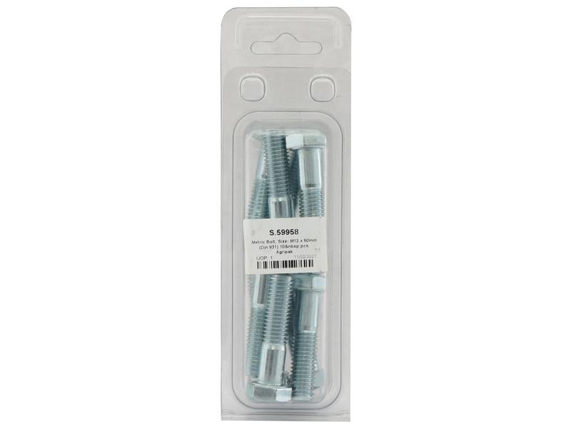 Agripak 10 un. Parafuso métrico, M12x50mm (S.59958)