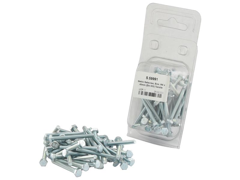Agripak 50 un. Parafuso de ajuste métrico M4x40mm (S.59991)