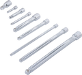Conjunto de extensões basculantes | 6,3 mm (1/4") / 10 mm (3/8") / 12,5 mm (1/2") | 9 peças