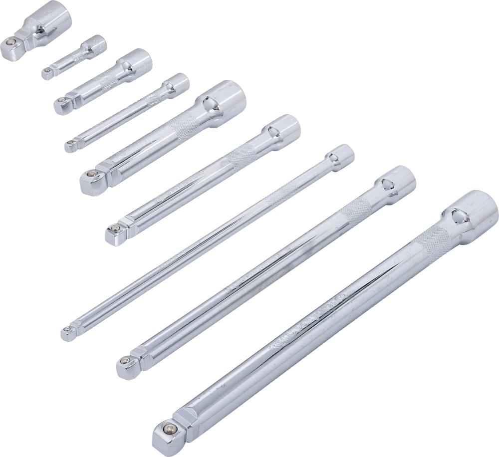 Conjunto de extensões basculantes | 6,3 mm (1/4") / 10 mm (3/8") / 12,5 mm (1/2") | 9 peças