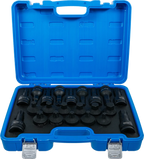 Conjunto de Encaixes de Impacto | Sextavado, Torx | 3/4" | 22 peças