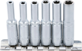 Conjunto de encaixes para chave de caixa perfil em E, profundos | Entrada de quadrado interno de 6,3 mm (1/4") | E4 - E10 | 6 peças