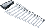 Conjunto de chaves de boca com anel de roquete | articuladas | 8 - 19 mm | 12 peças