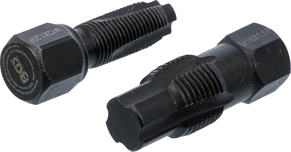 Ferramenta de reparação para rosca de sonda Lambda | M18 x 1,5 mm | M12 x 1,25 mm | 2 peças
