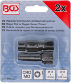 Ferramenta de reparação para rosca de sonda Lambda | M18 x 1,5 mm | M12 x 1,25 mm | 2 peças