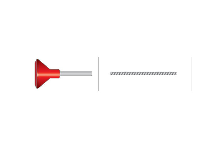 Cabo stop - Comp: 1775mm, Comprimento externo do cabo: 1412mm. (S.65746)