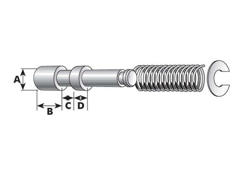Fecho de cardan - Cavilha Ø:13.75mm (S.6587)