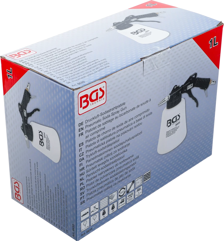 Pistola pneumática de jato de soda | 1 l
