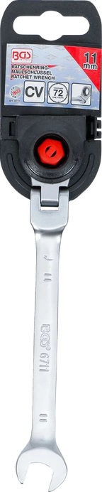 Chave de boca com anel de roquete | articulada | 11 mm