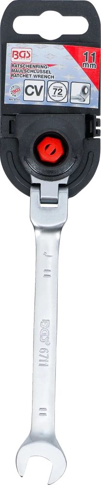 Chave de boca com anel de roquete | articulada | 11 mm