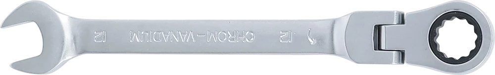Chave de boca com anel de roquete | articulada | 12 mm