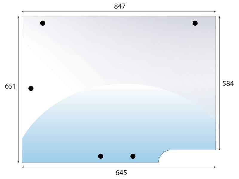 vidro superior traseiro (S.67585)
