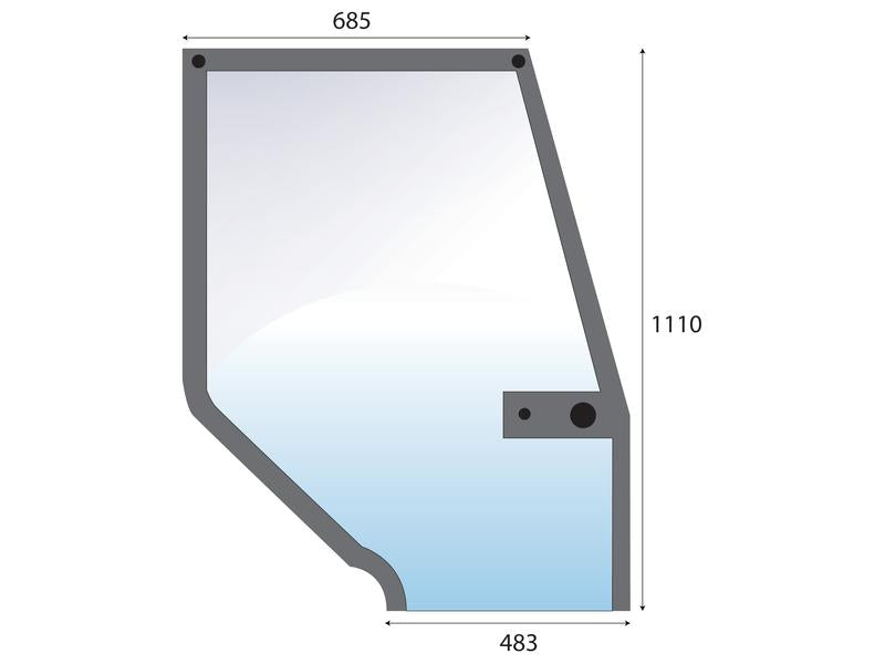 Vidro de porta Dt. (S.67676)