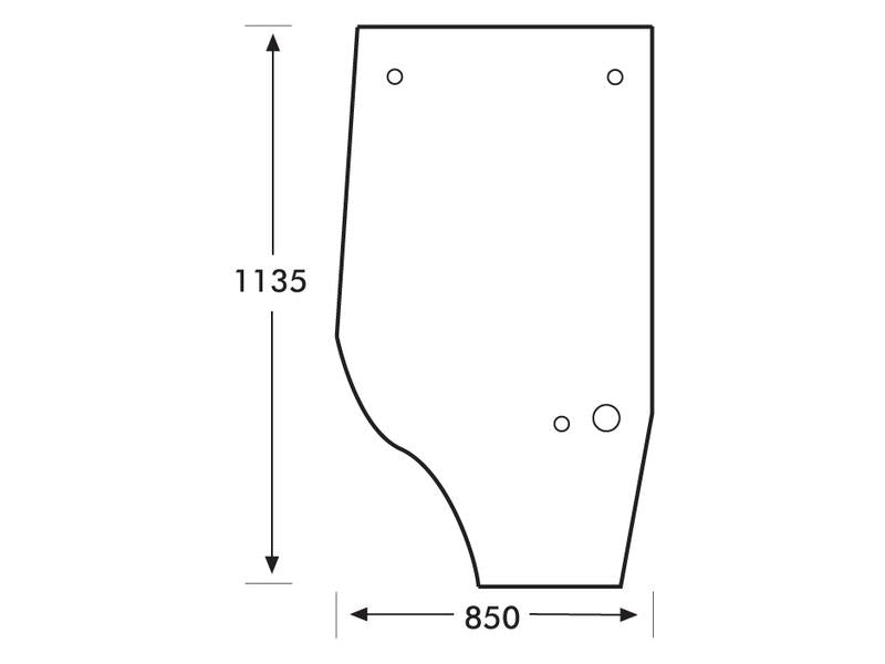 Vidro de porta Dt. (S.67676)