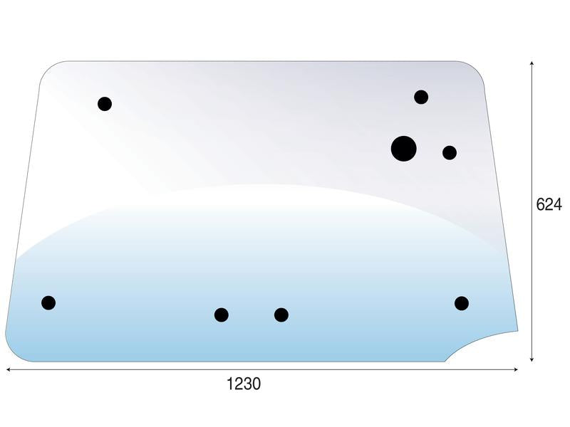 vidro superior traseiro (S.67681)
