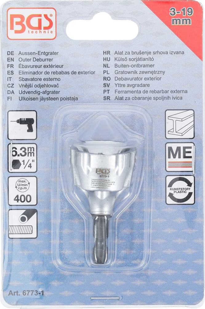Ferramenta de rebarbar externa | para Ø 3 - 19 mm