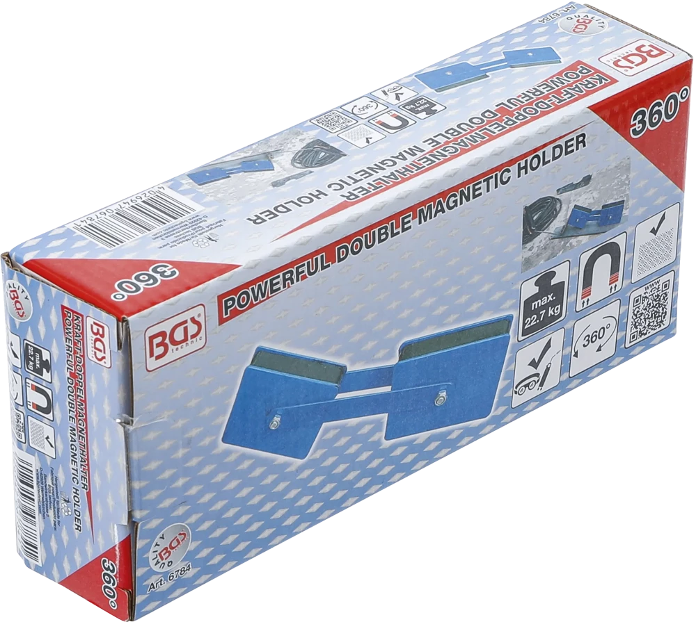 Suporte magnético duplo extra forte | Ângulo ajustável | 22,7 kg