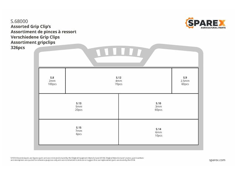 caixa 356 un. Cavilha tipo R, 2 - 7 x 44 - 163mm (S.68000)