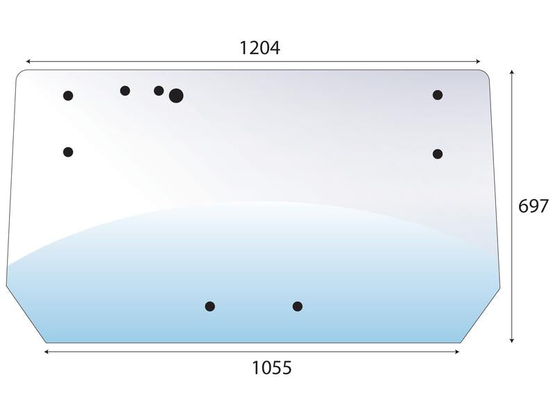 vidro superior traseiro (S.68523)