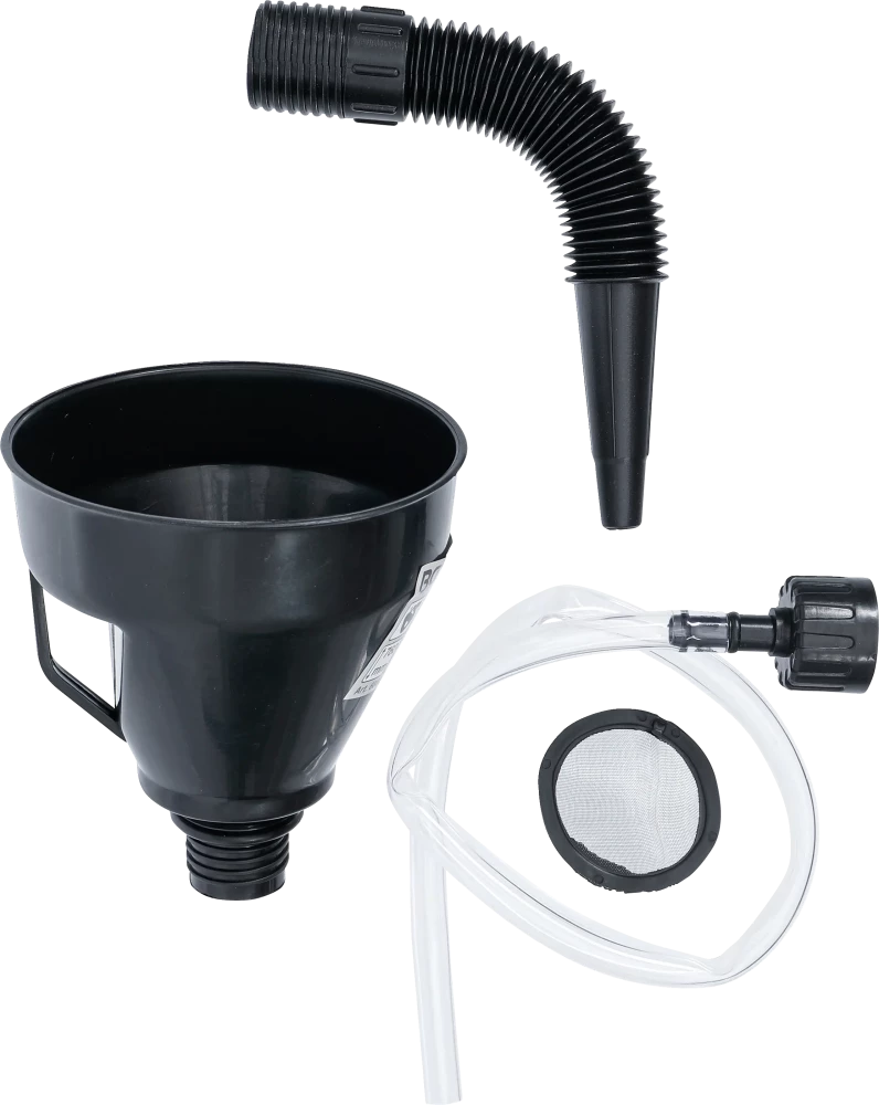 Conjunto de funis de enchimento de óleo | Com tubo flexível e mangueira | Ø 135 mm | 3 peças