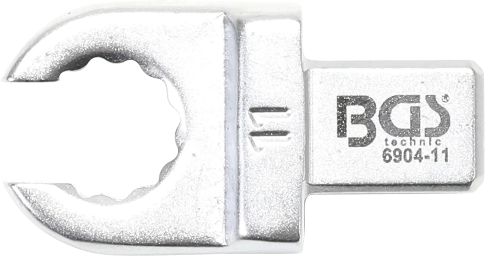 Chave de anel de encaixe | aberta | 11 mm | admissão 9 x 12 mm