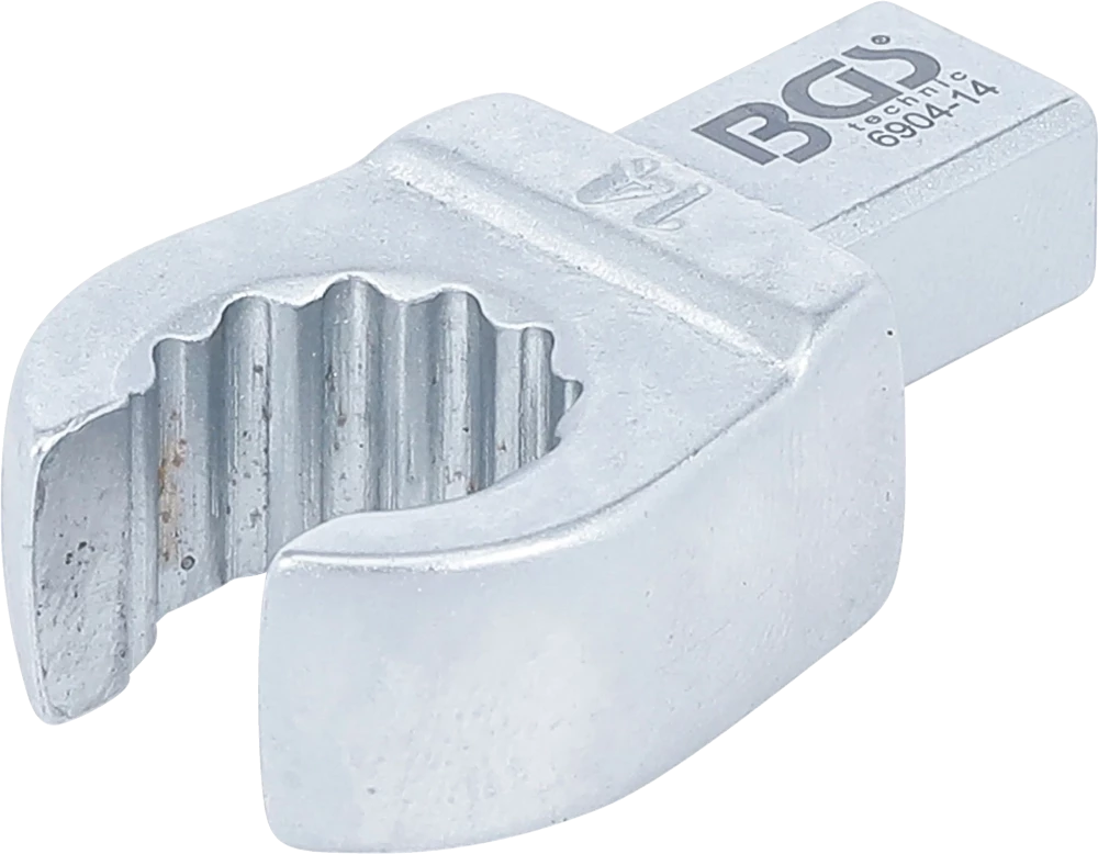 Chave de anel de encaixe | aberta | 14 mm | admissão 9 x 12 mm