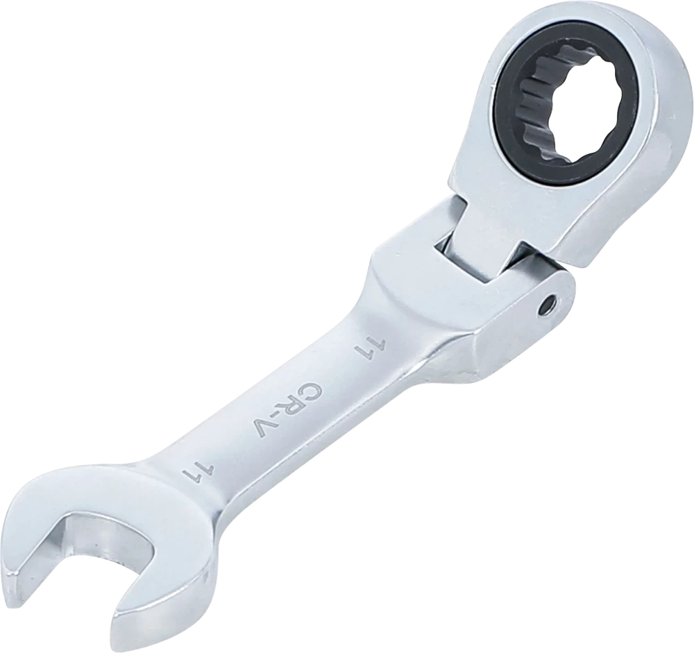 Chave de boca com anel de roquete | curta | articulada | 11 mm