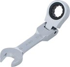 Chave de boca com anel de roquete | curta | articulada | 12 mm