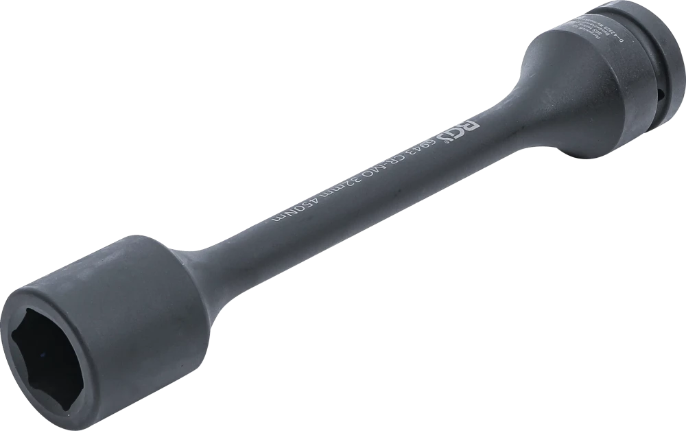Encaixe para chave de caixa de impacto de torção sextavado | Entrada de quadrado interno de 25 mm (1") | 32 mm | 450 Nm