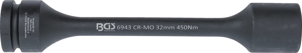 Encaixe para chave de caixa de impacto de torção sextavado | Entrada de quadrado interno de 25 mm (1") | 32 mm | 450 Nm