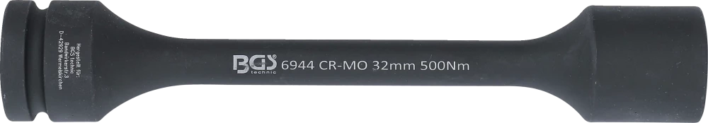Encaixe para chave de caixa de impacto de torção sextavado | Entrada de quadrado interno de 25 mm (1") | 32 mm | 500 Nm