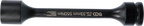 Encaixe para chave de caixa de impacto de torção sextavado | Entrada de quadrado interno de 25 mm (1") | 33 mm | 550 Nm