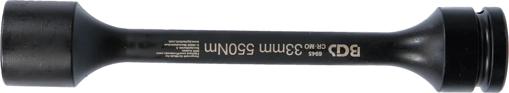 Encaixe para chave de caixa de impacto de torção sextavado | Entrada de quadrado interno de 25 mm (1") | 33 mm | 550 Nm