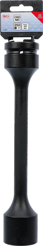 Encaixe para chave de caixa de impacto de torção sextavado | Entrada de quadrado interno de 25 mm (1") | 33 mm | 550 Nm