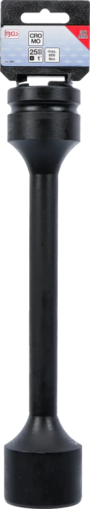 Encaixe para chave de caixa de impacto de torção sextavado | Entrada de quadrado interno de 25 mm (1") | 36 mm | 600 Nm