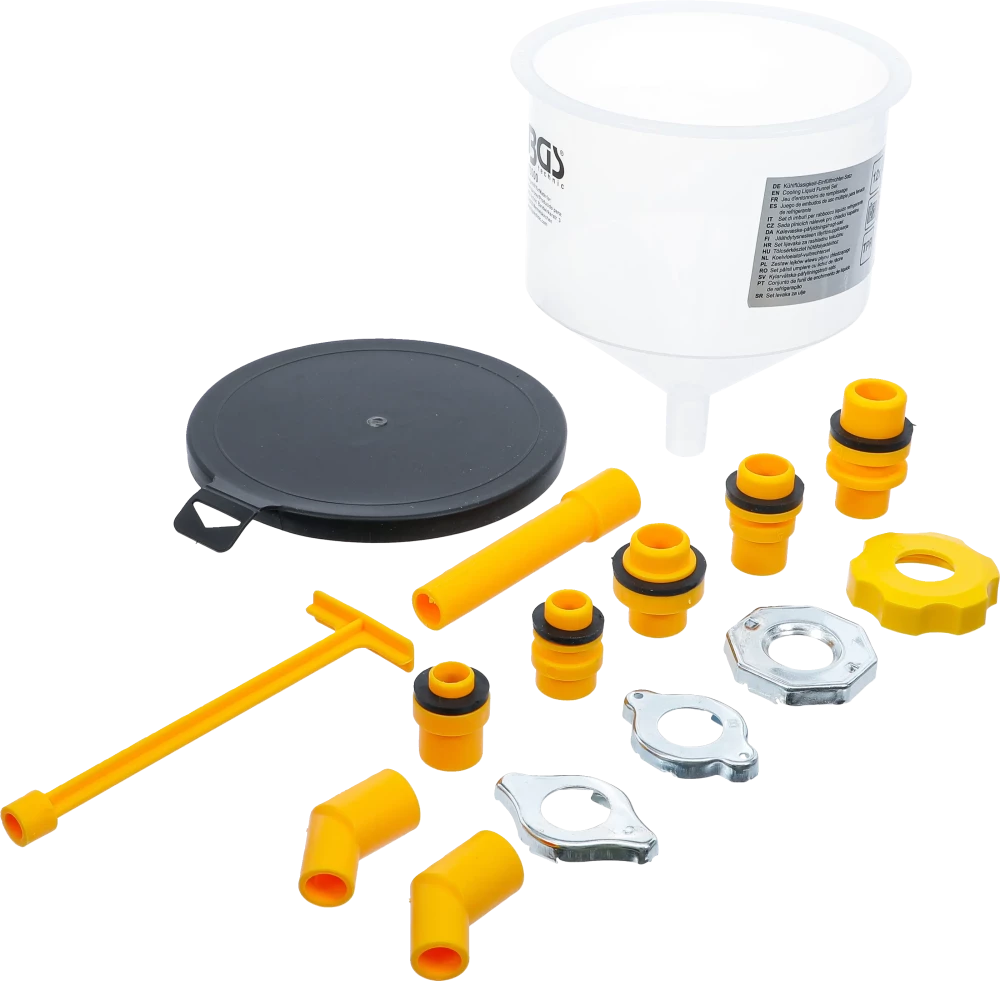Conjunto de funil de enchimento de líquido de refrigeração | 12 peças