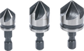 Conjunto de pontas de escareador | HSS | Entrada 6,3 mm (1/4") | 12 - 16 - 19 mm | 3 peças