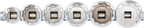 Conjunto de encaixes para chave de caixa, bihexagonais | Entrada de quadrado interno de 12,5 mm (1/2") | 24 - 38 mm | 6 peças