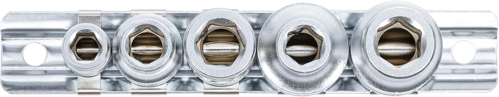Conjunto de adaptadores de pontas com esfera de retenção | Quadrado interno 6,3 mm (1/4") / 10 mm (3/8") / 12,5 mm (1/2") | 5 peças