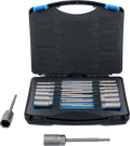 Conjunto de encaixes para chave de caixa sextavados | extra longo | Entrada de sextavado externo 6,3 mm (1/4") | para perfuradoras | 5,5 - 19 mm | 15 peças