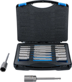 Conjunto de encaixes para chave de caixa sextavados | extra longo | Entrada de sextavado externo 6,3 mm (1/4") | para perfuradoras | 5,5 - 19 mm | 15 peças